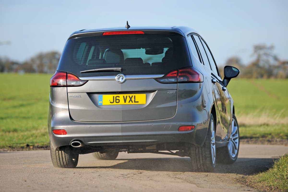 Vauxhall Zafira Tourer Elite rear cornering