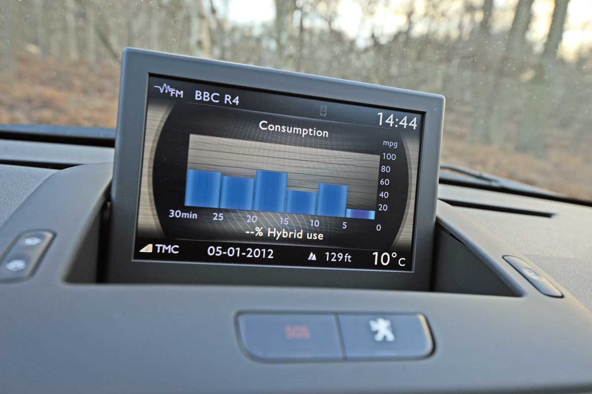 Peugeot 3008 HYbrid4 display