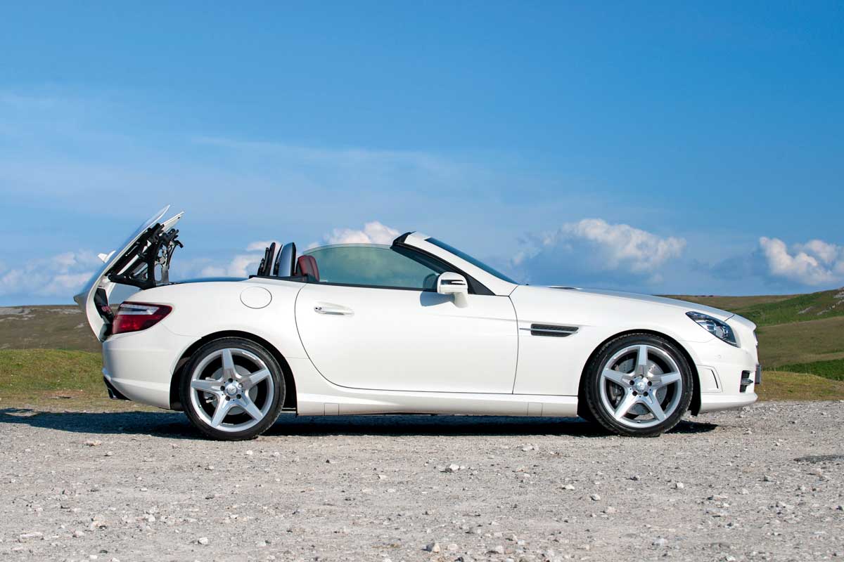 Mercedes SLK 250 CDI roof down