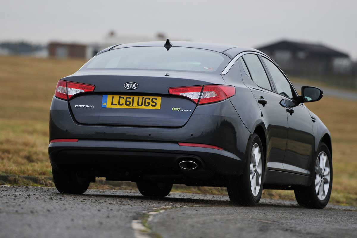Kia Optima rear cornering