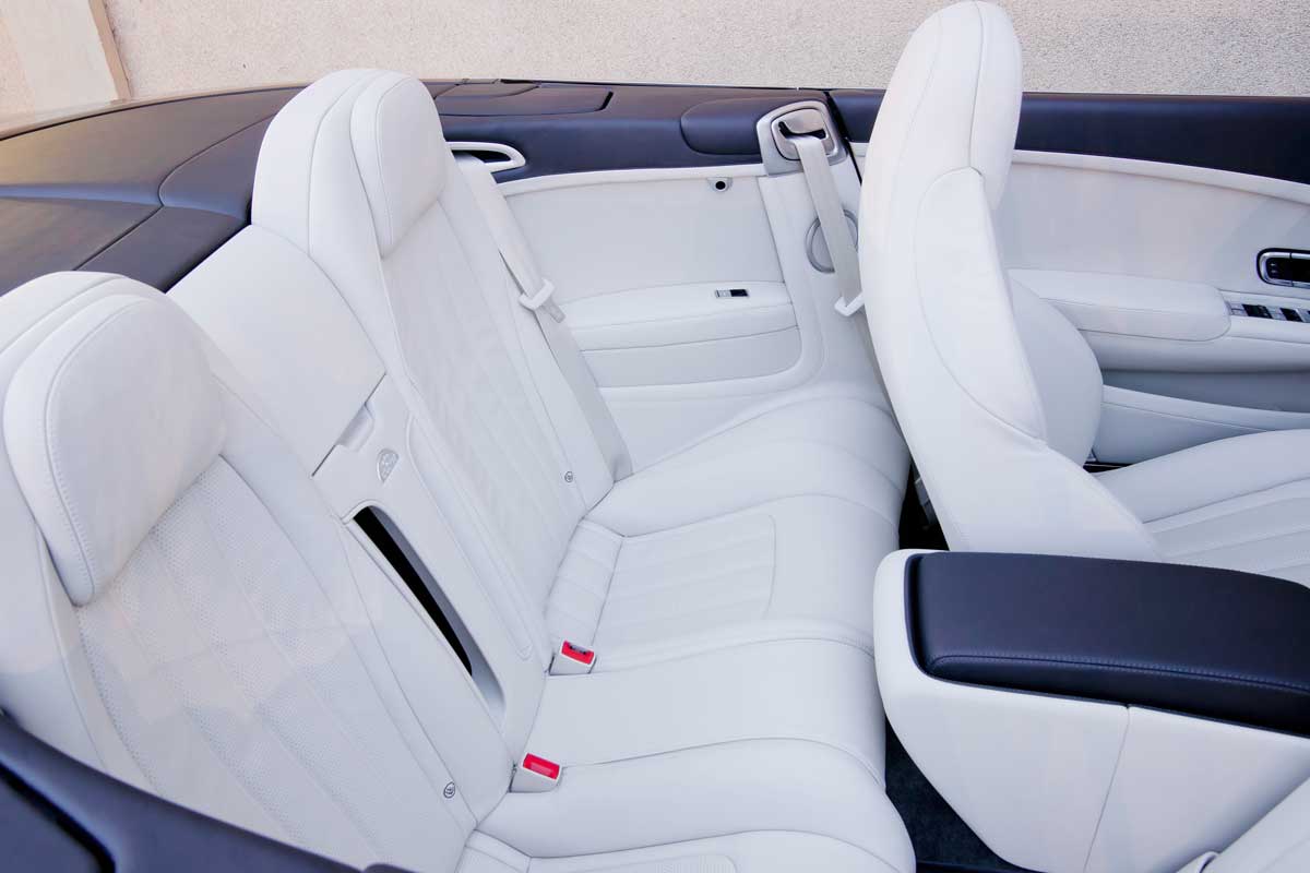 Bentley Continental GTC V8 rear seats