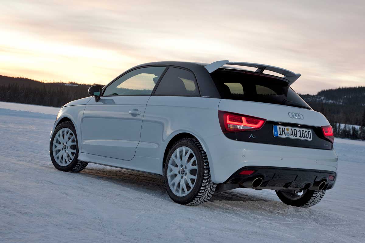 Audi A1 quattro rear three-quarters