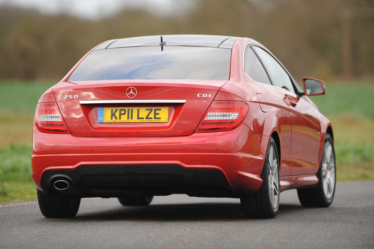 Mercedes C-Class Coupe rear cornering