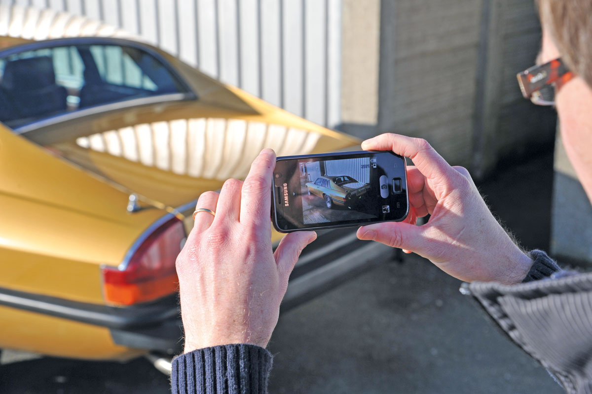 Photographing a classic car