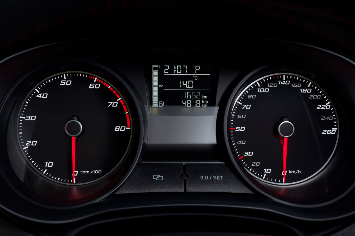 2012 SEAT Ibiza FR dials