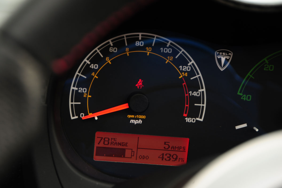Tesla Roadster dials