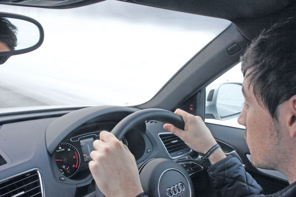 Audi Q3 driving