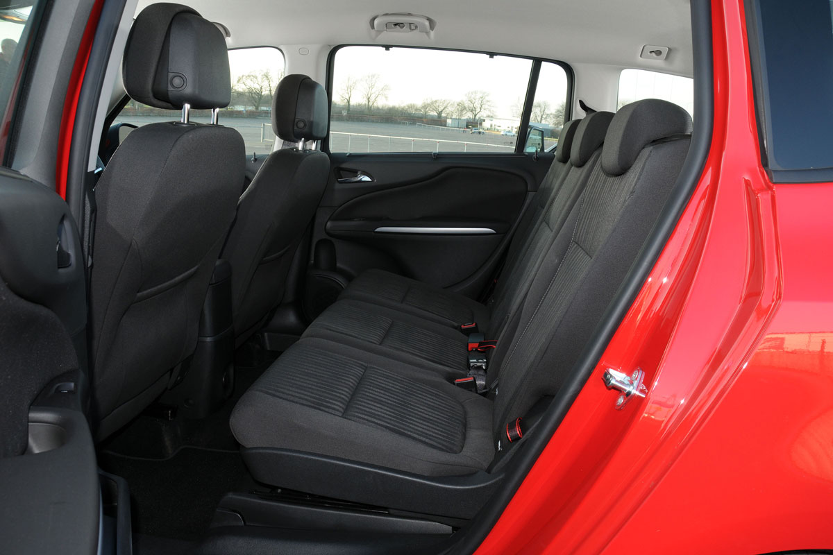 Vauxhall Zafira Tourer rear seats