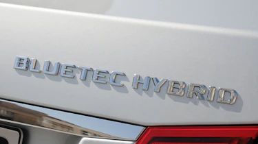 Mercedes E300 BlueTEC Hybrid badge