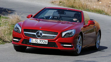 Mercedes SL front cornering