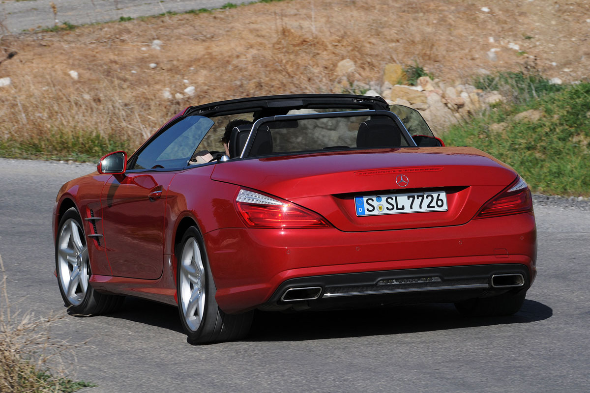 Mercedes SL rear cornering