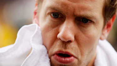 A grumpy Sebastian Vettel after finishing fifth
