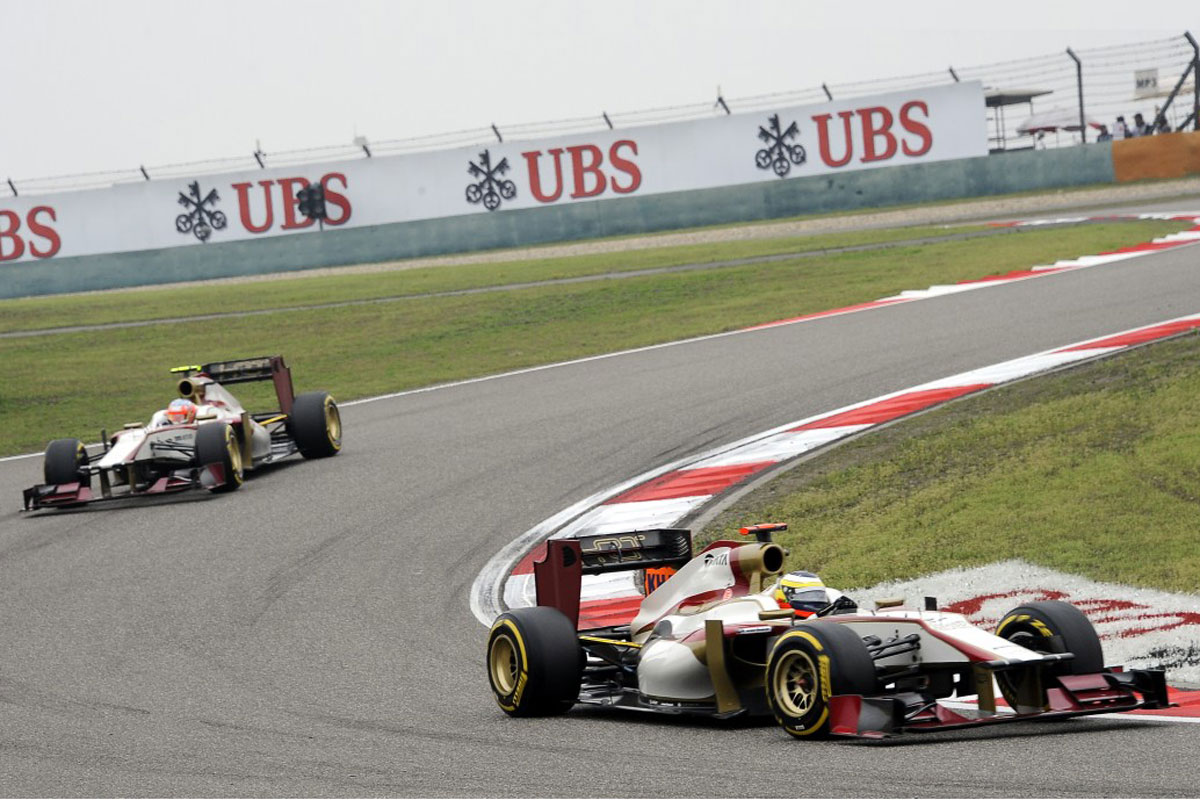 Pedro de la Rosa and Narain Karthikeyan