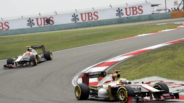 Pedro de la Rosa and Narain Karthikeyan