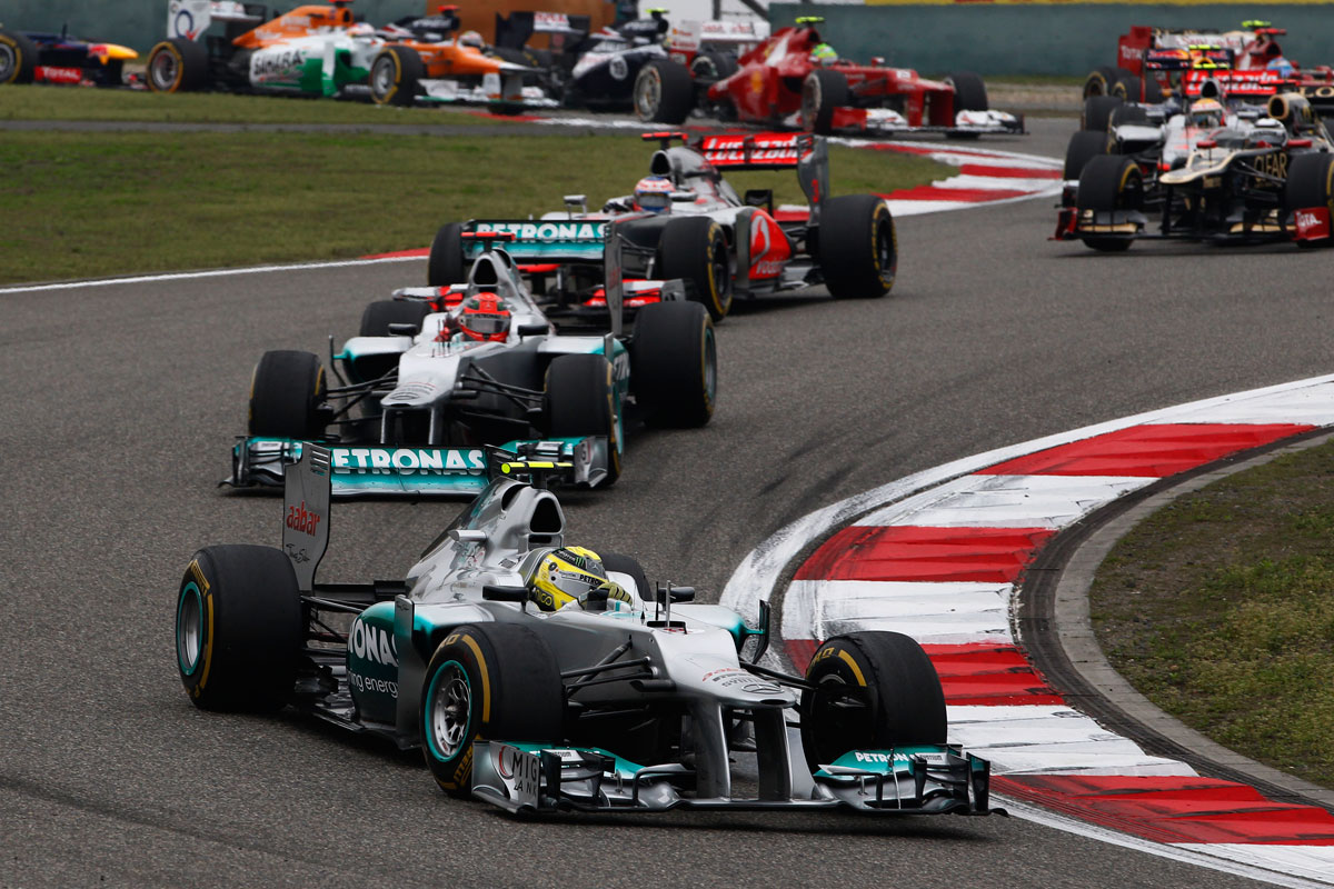 Nico Rosberg leads the Chinese Grand Prix