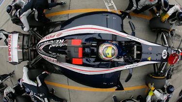 Pastor Maldonado in the pits
