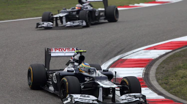 Bruno Senna ahead of Pastor Maldonado