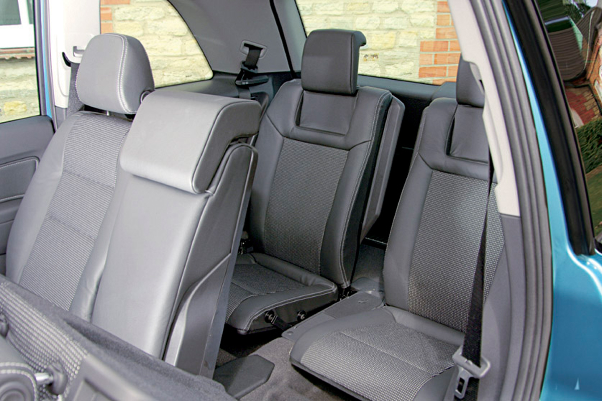 Vauxhall Zafira rear seats