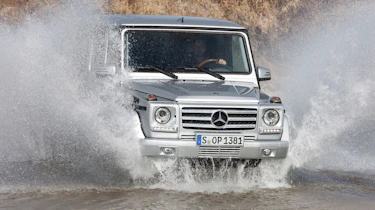 Mercedes G-Class water splash action shot