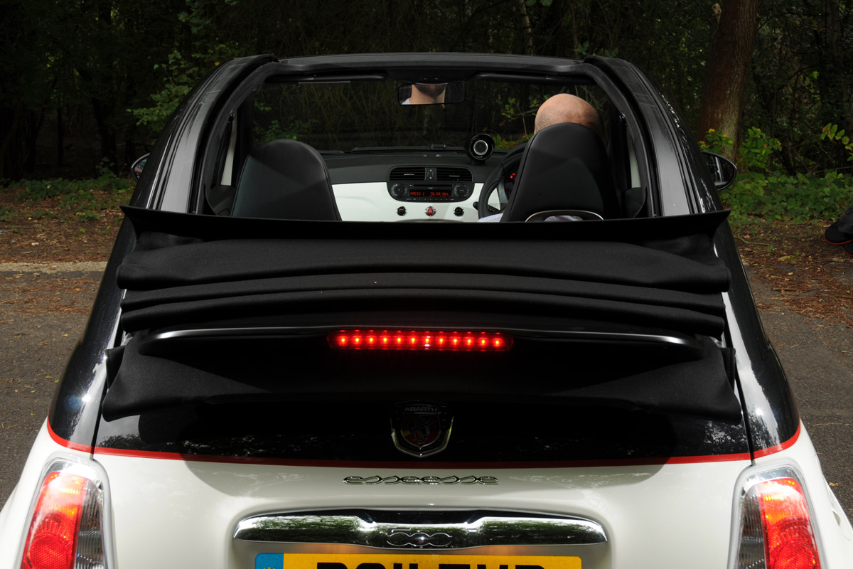 Abarth 500C roof down