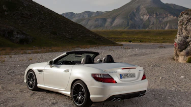 Mercedes SLK55 AMG rear three-quarters