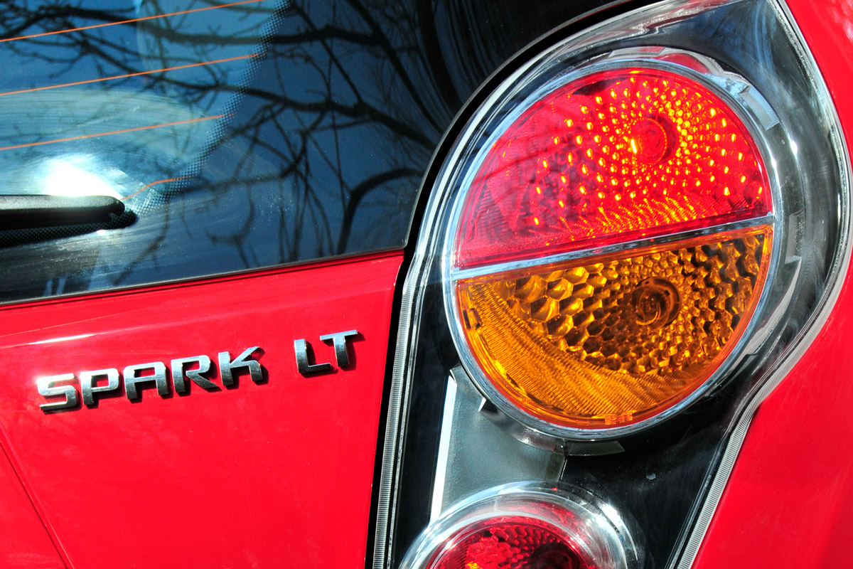 Chevrolet Spark rear badge and light