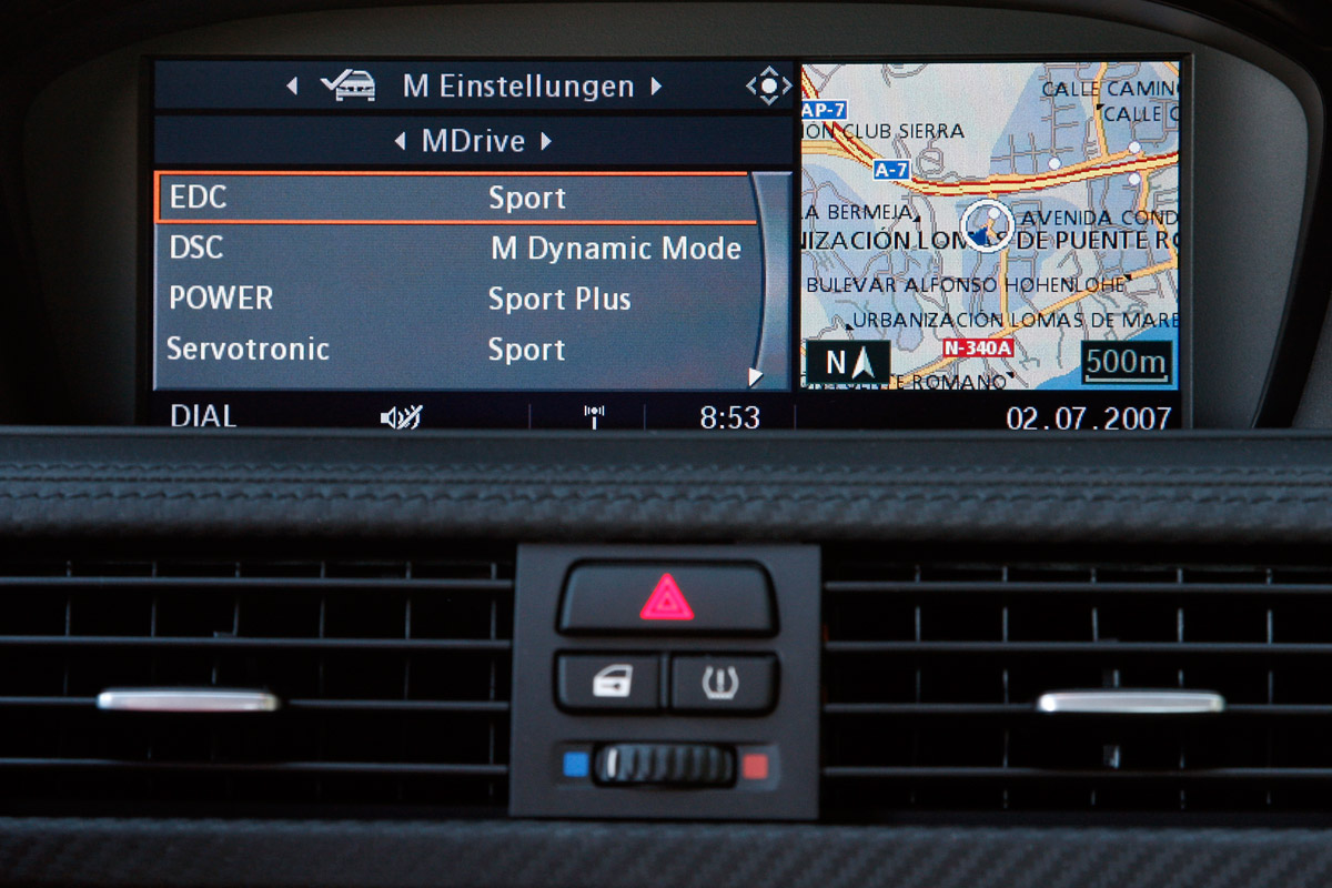BMW M3 Convertible iDrive interface