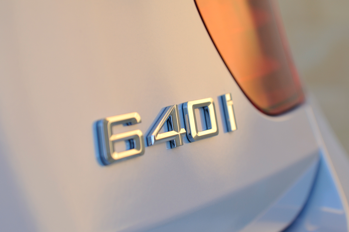 BMW 640i Gran Coupe badge