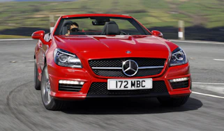 Mercedes SLK55 AMG front cornering