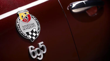 Abarth 695 Maserati Edition badge