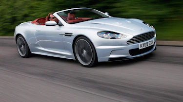 Aston Martin DBS Volante convertible front tracking