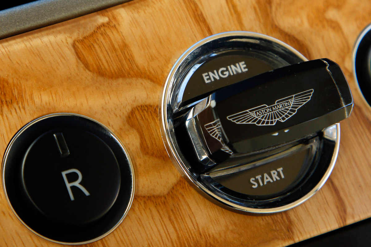 Aston Martin Rapide hatchback interior detail