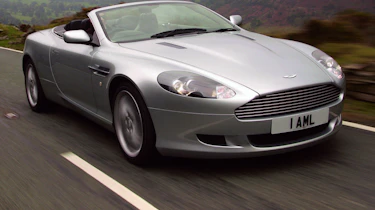 Aston Martin DB9 Volante convertible front tracking