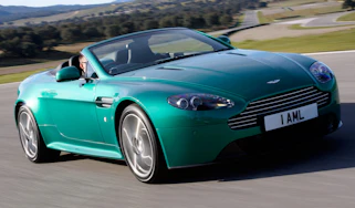 Aston Martin V8 Vantage S roadster convertible front tracking