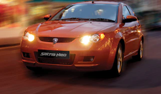 Proton Satria Neo hatchback front tracking