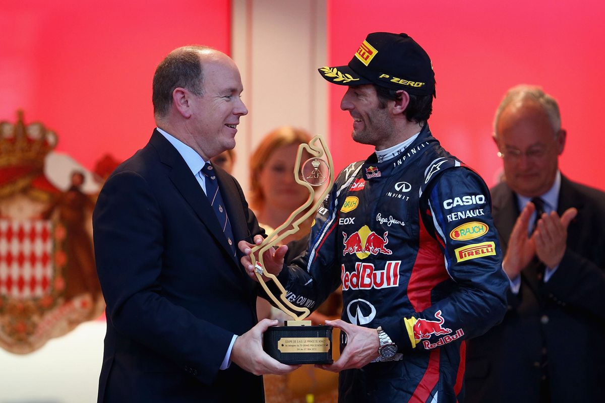 Mark Webber on the podium