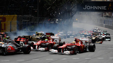 Crash on the first lap