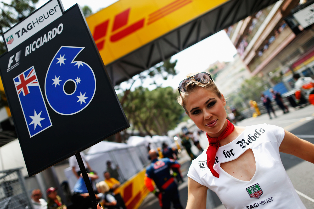 Daniel Ricciardo's car on the grid