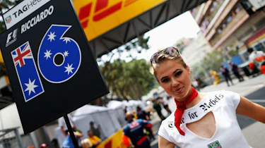 Daniel Ricciardo's car on the grid