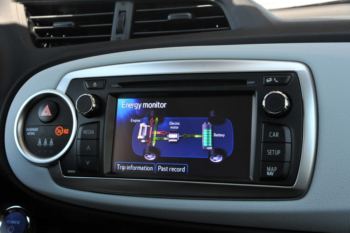 Toyota Yaris Hybrid centre console