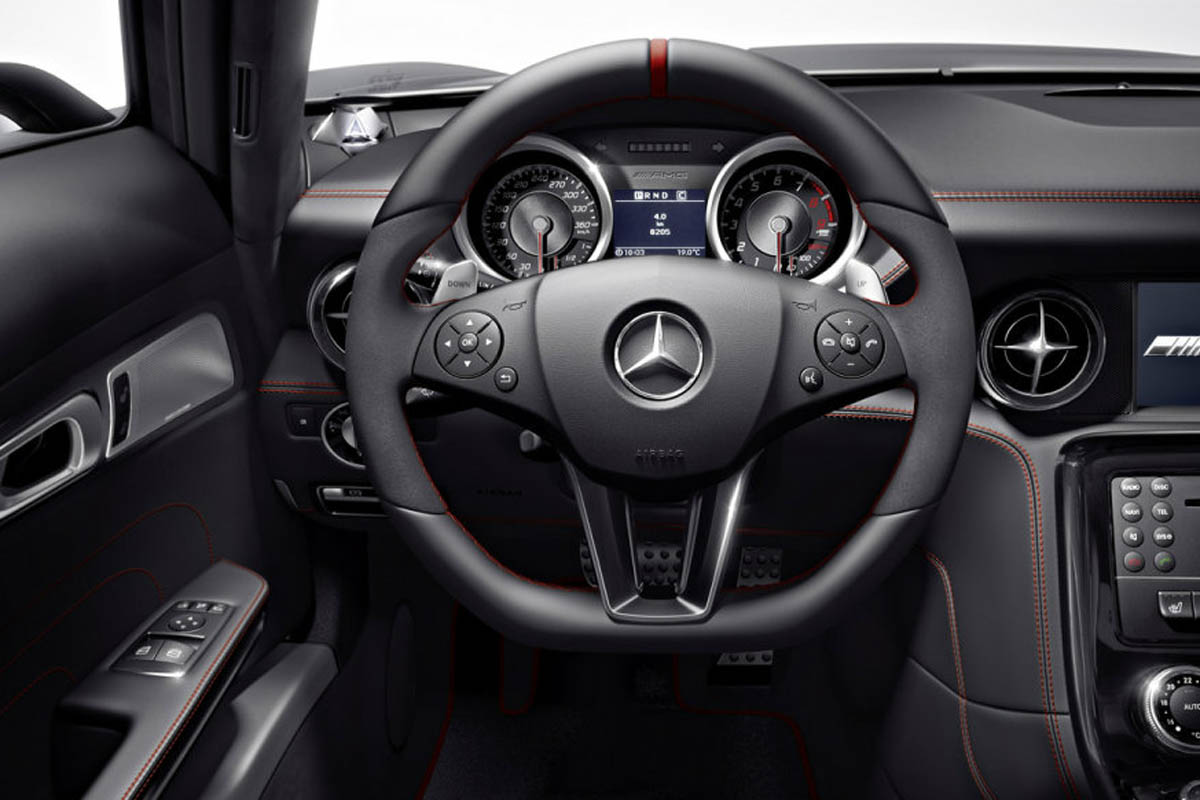 Mercedes SLS AMG GT head on interior