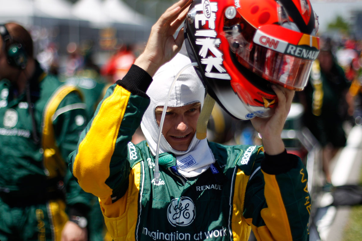 Heikki Kovalainen on the grid