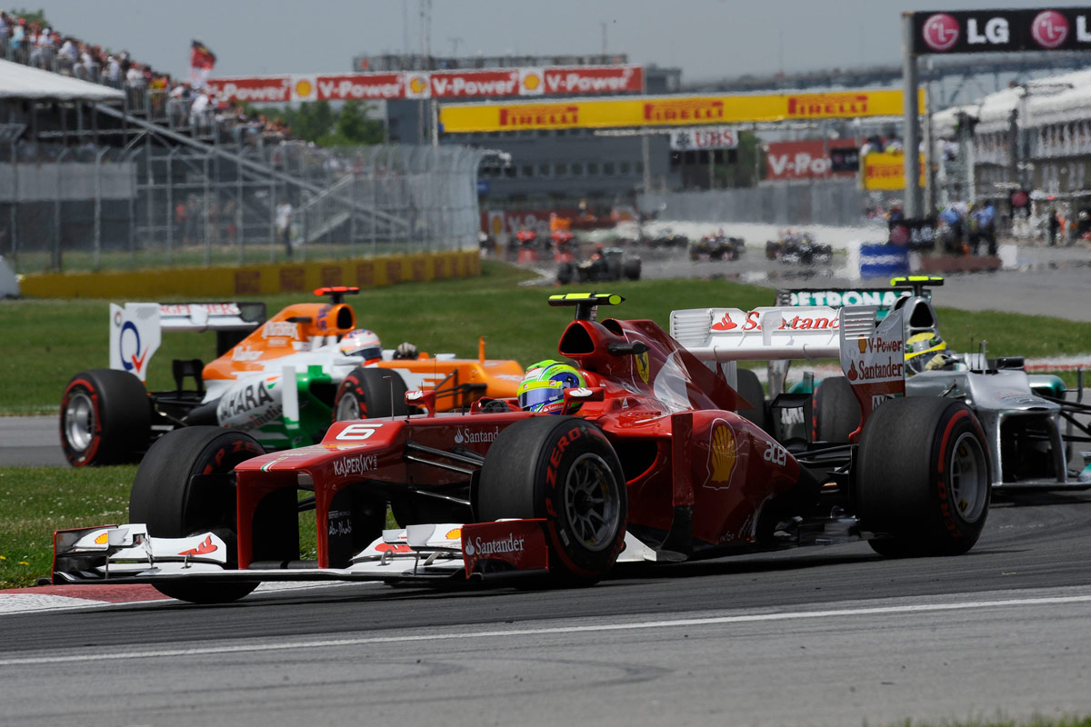 Felipe Massa, Nico Rosberg and Paul di Resta