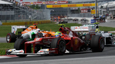 Felipe Massa, Nico Rosberg and Paul di Resta