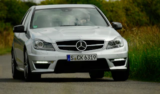 Mercedes C63 AMG front cornering