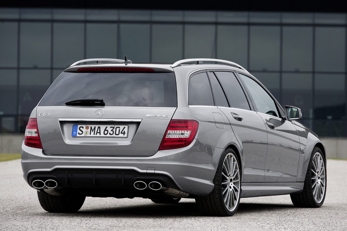 Mercedes C63 AMG Estate rear three-quarters
