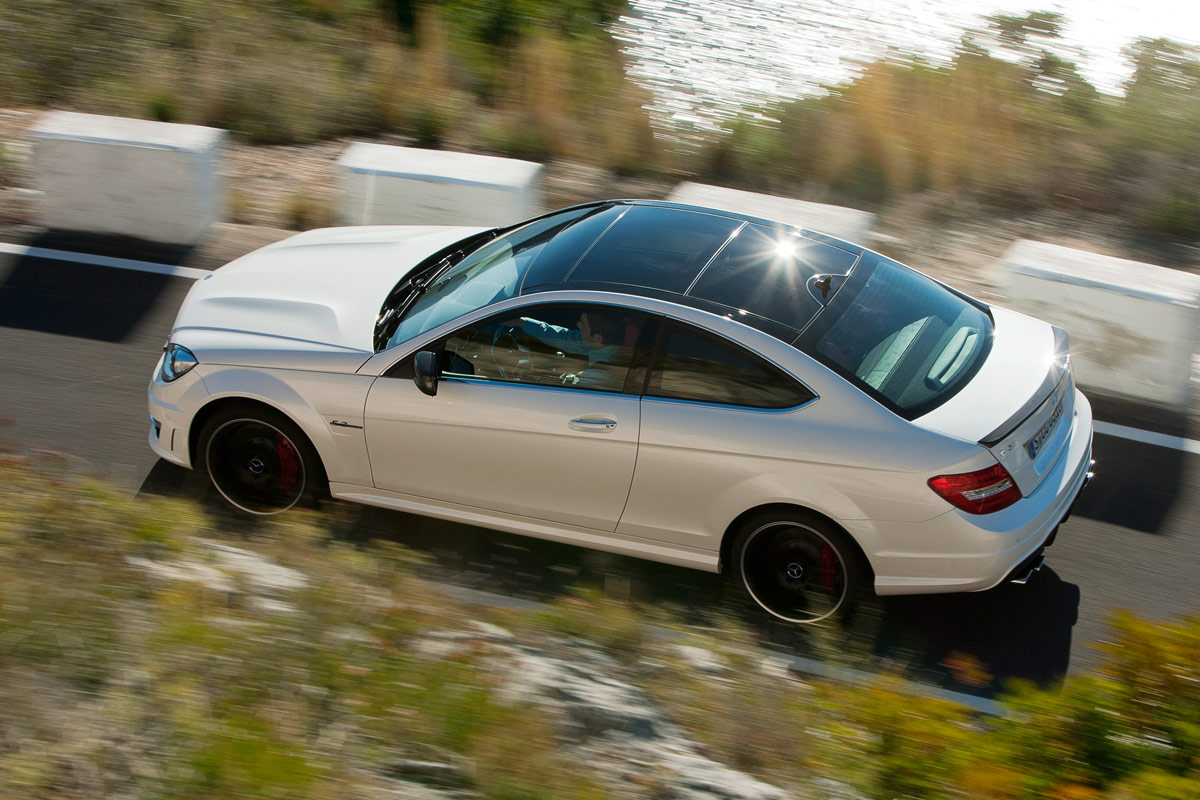 Mercedes C63 AMG Coupe from above