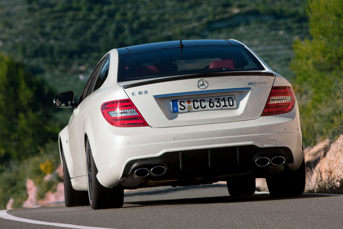 Mercedes C63 AMG Coupe rear cornering