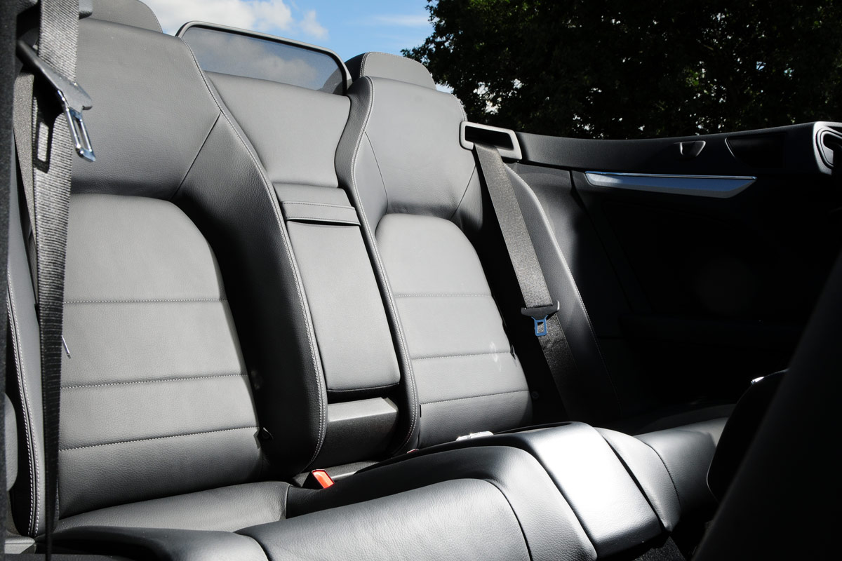 Mercedes E-Class Cabriolet rear seats