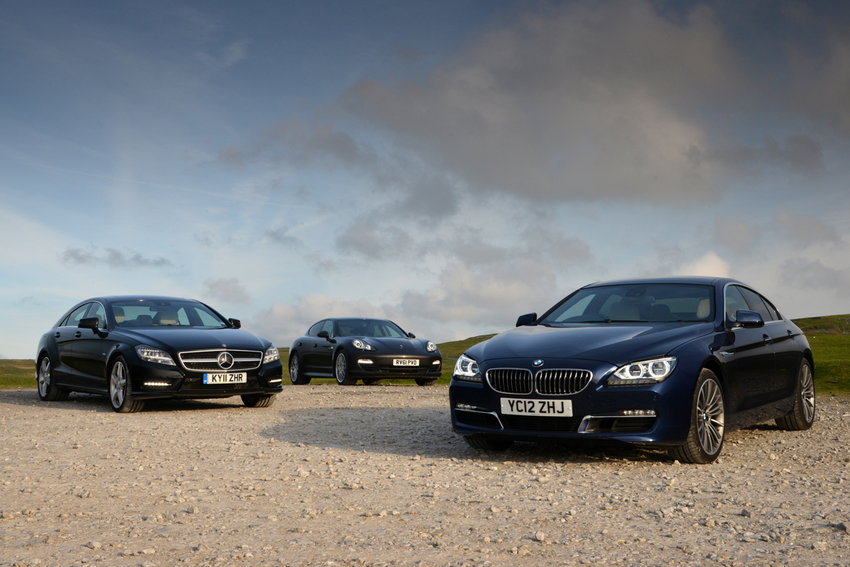 BMW 640d Gran Coupe vs rivals group shot